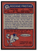 1973 Topps Football Rockne Freitas #351 Low Grade back of card