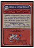 1973 Topps Football Billy Newsome #218 Low Grade back of card
