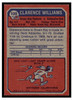 1973 Topps Football Clarence Williams #109 Low Grade back of card