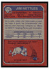 1973 Topps Football Jim Nettles #116 Low Grade back of card