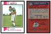 1973 Topps Football Larry Seiple #491 Low Grade front and back of card