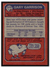 1973 Topps Football Gary Garrison #375 Low Grade back of card