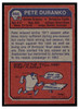 1973 Topps Football Pete Duranko #466 Low Grade back of card