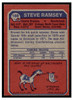 1973 Topps Football Steve Ramsey #189 Low Grade back of card