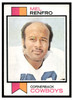 1973 Topps Football Mel Renfro #185 Low Grade — Example B front of card
