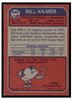 1973 Topps Football Bill Kilmer #499 Low Grade back of card