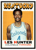 1971 Topps Basketball Les Hunter #157 Low Grade front of card
