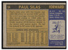 1971 Topps Basketball Paul Silas #54 Low Grade — Example A back of card