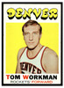 1971 Topps Basketball Tom Workman #163 Low Grade front of card