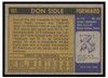 1971 Topps Basketball Don Sidle #161 Low Grade back of card