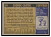 1971 Topps Basketball George Carter #205 Low Grade back of card