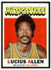 1971 Topps Basketball Lucius Allen #27 Low Grade front of card