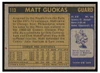 1971 Topps Basketball Matt Guokas #113 Low Grade — Example A back of card