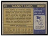 1971 Topps Basketball Manny Leaks #217 Low Grade back of card