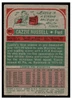 1973 Topps Basketball Cazzie Russell #41 Low Grade back of card