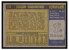 1971 Topps Basketball Julian Hammond #174 Low Grade back of card