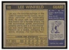 1971 Topps Basketball Lee Winfield #103 Low Grade back of card