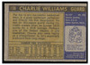 1971 Topps Basketball Charlie Williams #158 Low Grade back of card