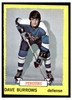 1973 1973-74 Topps Hockey Dave Burrows #27 Low Grade front of card