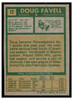 1971 Topps Hockey Doug Favell #72 Low Grade - Creases back of card