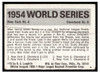 1971 1971 Fleer World Series (Black Backs) 1954 World Series - Giants vs. Indians / Johnny Antonelli #52 Low Grade back of card