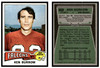 1975 Topps Football Ken Burrow #105 Low Grade — Example B front and back of card