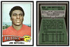 1975 Topps Football Jim Mitchell #495 Low Grade front and back of card