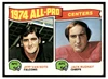 1975 Topps Football Jeff Van Note / Jack Rudnay #204 All-Pro Low Grade front of card