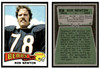 1975 Topps Football Bob Newton #69 Low Grade — Example B front and back of card