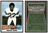 1975 Topps Football Burgess Owens #424 Low Grade front and back of card
