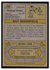 1974 Topps Football Ray Mansfield #298 Low Grade back of card