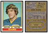 1974 Topps Football Bob Klein #152 Low Grade front and back of card