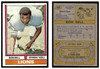 1974 Topps Football Bob Bell #359 Low Grade front and back of card