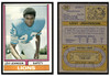 1974 Topps Football Levi Johnson #224 Low Grade front and back of card