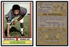 1974 Topps Football Jim Marshall #377 Low Grade front and back of card