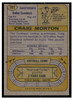1974 Topps Football Craig Morton #161 Low Grade back of card