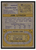1974 Topps Football Jim Lynch #167 Low Grade back of card