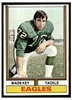 1974 Topps Football Wade Key #296 Low Grade front of card