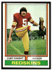 1974 Topps Football Curt Knight #33 Low Grade front of card