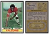 1974 Topps Football Jim Mitchell #107 Low Grade front and back of card