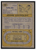 1974 Topps Football John Leypoldt #288 Low Grade — Example B back of card