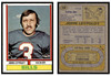 1974 Topps Football John Leypoldt #288 Low Grade — Example B front and back of card