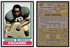 1974 Topps Football Bob Brown #266 Low Grade front and back of card