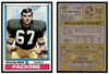 1974 Topps Football Malcolm Snider #318 Low Grade front and back of card