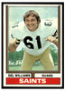 1974 Topps Football Del Williams #42 Low Grade — Example A front of card