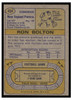 1974 Topps Football Ron Bolton #454 Low Grade back of card