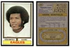 1974 Topps Football Vern Winfield #242 Low Grade — Example A front and back of card