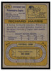 1974 Topps Football Richard Harris #216 Low Grade back of card