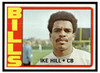 1972 Topps Football Ike Hill #83 Low Grade front of card
