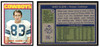 1972 Topps Football Mike Clark #27 Low Grade front and back of card